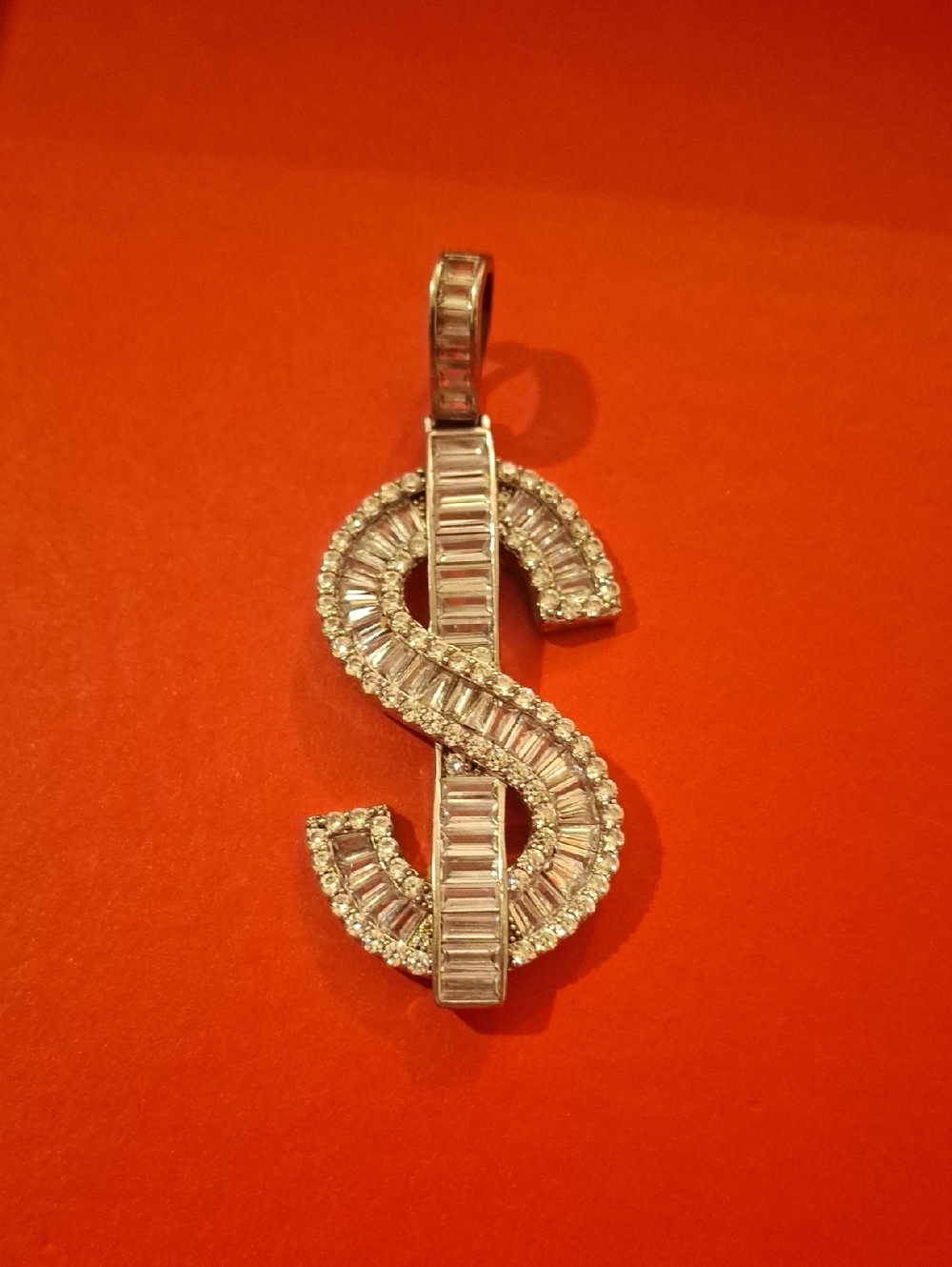 925 SILVER Dollar Sign Pendant